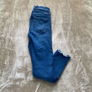 Agolde Women’s Dark Blue Mid Rise Skinny Jeans